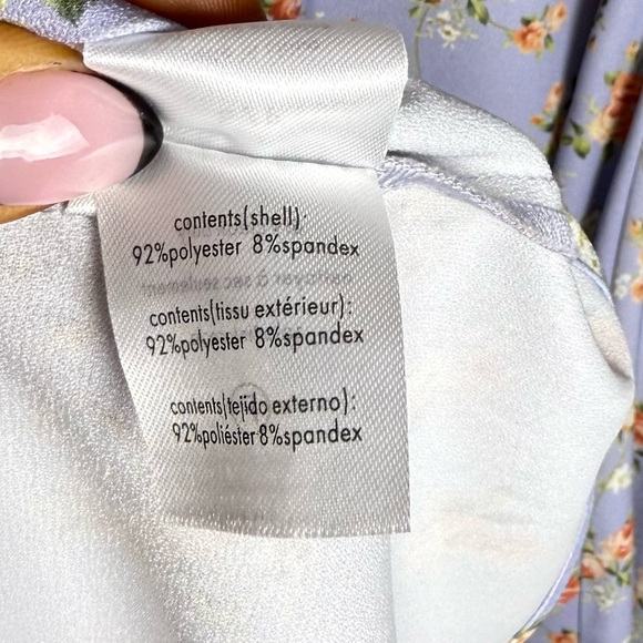 Brand New WeWoreWhat Women's Ruffle Halter Midi Dress Vintage Roses Purple S - Picture 9 of 12